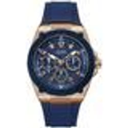 GUESS Legacy Homme 45mm Bracelet Silicone Bleu Quartz Montre W1049G2