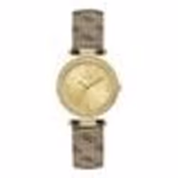 Montre Femme - GUESS - W1230L2 - Cuir Marron - Résistante à leau 3 ATM - Style Tendance