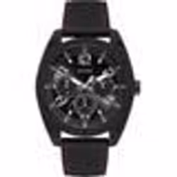 Montre - Guess - 46 mm - Acier inoxydable noir - Silicone noir - Étanchéité 50 m