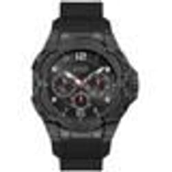 Montre - Guess - 515 mm - Acier inoxydable noir - Cuir véritable noir - Étanchéité 10 ATM