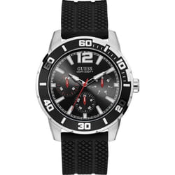 Montre - Guess - W1250G1 - Silicone Noir - Étanchéité 10 Atm - Analogique Sport