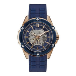 Montre Automatique - Guess - GW0061G3 - Or rose - Bleu - Résine/Silicone