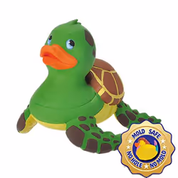Wild Republic Rubber Duck Sea Turtle, Animal de bain, Garçon/Fille, Caoutchouc, Marron, Vert, Orange, Jaune