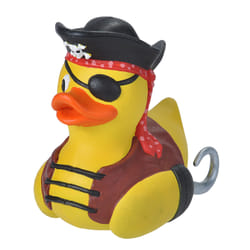 Wild Republic Rubber Duck Pirate Canard de bain Noir, Marron, Jaune
