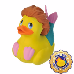 Wild Republic Rubber Duck Mermaid, Animal de bain, Garçon/Fille, Caoutchouc, Multicolore
