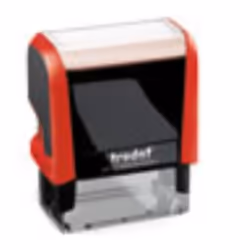 Trodat 4911, Auto-encreur, Tampon texte/date, 38 x 14 mm, Noir, Rouge, Plastique, Austrian Ecolabel​​
