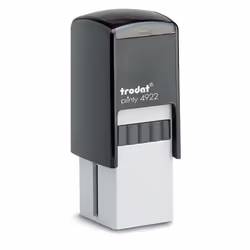 Trodat 4922, Auto-encreur, Text stamp, Plastique, 19 x 19 mm, Noir, Gris, Noir