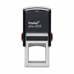 Trodat 4923, Auto-encreur, Text stamp, Plastique, 29 x 29 mm, Noir, Gris, Noir
