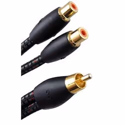 AudioQuest M22F-FLX-X, RCA, Mâle, 2 x RCA, Femelle, Noir