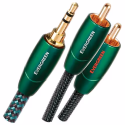 AudioQuest 1m Evergreen 3.5mm - 2xRCA, 3,5mm, Mâle, 2 x RCA, Mâle, 1 m, Noir