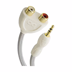 AudioQuest MINI-FLX3.52RCA, 3,5mm, Mâle, 2 x RCA, Femelle, Blanc