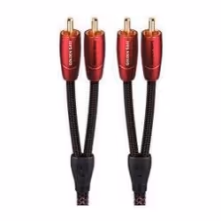 AudioQuest 1m Golden Gate RCA, 2 x RCA, Mâle, 2 x RCA, Mâle, 1 m, Noir