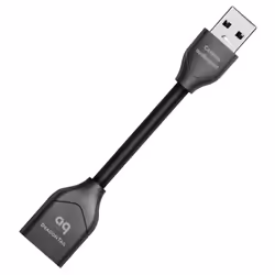 AudioQuest DragonTail, 0,112 m, USB A, USB A, USB 2.0, Mâle/Femelle, Noir