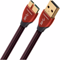 AudioQuest 1.5m Cinnamon Micro-USB 3.0, 1,5 m, USB A, Micro-USB B, USB 3.2 Gen 1 (3.1 Gen 1), Mâle/Mâle, Noir