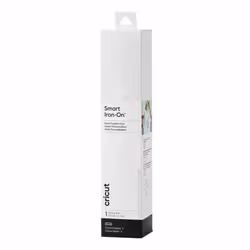 Cricut Smart Iron-On, Rouleau de vinyle de transfert de chaleur, Blanc, Monochromatique, Colle pailletée, 330 mm, 2700 mm