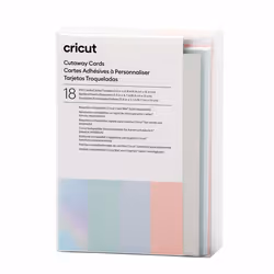 Cricut 2009482, Bleu, Argent, Monochromatique, 89 mm, 124 mm, 18 feuilles
