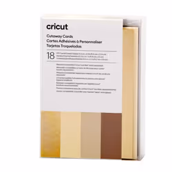 Cricut 2009485, Crème, Or, Gris, Kaki, Blanc, Monochromatique, Mat, Or, 92 mm, 130 mm