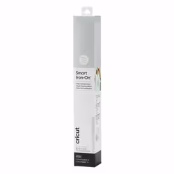 Cricut Smart Iron-On, Rouleau de vinyle de transfert de chaleur, Blanc, Monochromatique, Colle pailletée, 330 mm, 900 mm
