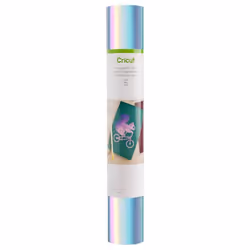 Cricut Holographic Vinyl, Rouleau de vinyle de transfert de chaleur, Bleu, Motif, 305 mm, 1220 mm