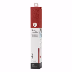 Cricut Smart Iron-On, Rouleau de vinyle de transfert de chaleur, Rouge, Monochromatique, Colle pailletée, 330 mm, 900 mm