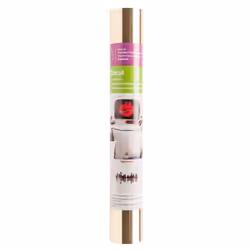 Cricut Foil Iron -on, Rouleau de vinyle de transfert de chaleur, Or, Monochromatique, Brillant, 305 mm, 610 mm