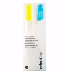Cricut 2009381, Stylos à encre gel avec bouchon, Bleu, Blanc, Jaune, Multicolore, 1 mm, 3 pièce(s)