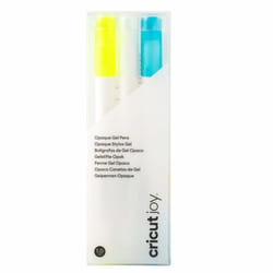 Cricut 2009381 stylo à encre gel Stylos à encre gel avec bouchon Bleu, Blanc, Jaune 3 pièce(s)