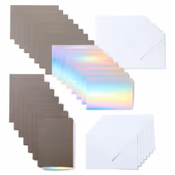 Cricut Insert Cards, Gray/Silver Holographic Carte de vœux classique 15 pièce(s)
