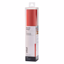 Cricut Smart Vinyl Permanent, Rouleau de vinyle de transfert de chaleur, Rouge, Monochromatique, 330 mm, 3700 mm