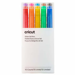 Cricut 2009962 stylo à encre gel Stylos à encre gel avec bouchon Noir, Bleu, Marron, Vert, Bleu clair, Orange, Rose, Violet, Rouge, Jaune 10 pièce(s)