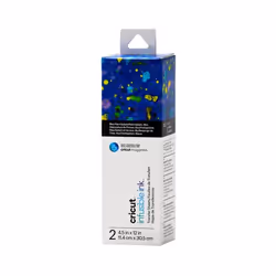 Cricut Joy Infusible Ink, Feuille de vinyle de transfert de chaleur, Vinyle de transfert thermique lisse, Bleu, Motif, 114 mm ...