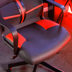 X Rocker 2023037 Siège pour jeu vidéo Siège de jeu sur PC Siège rembourré Noir, Rouge