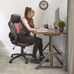 X Rocker Maverick Siège de jeu sur PC Siège rigide Noir, Rouge