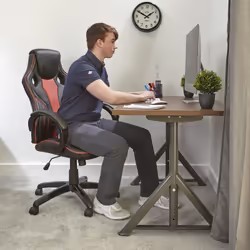 X Rocker Maverick Siège de jeu sur PC Siège rigide Noir, Rouge