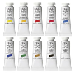 Winsor & Newton Designers Gouache Introductory peinture à l'eau Noir, Bleu, Vert, Rouge, Blanc, Jaune 14 ml Tube 10 pièce(s)