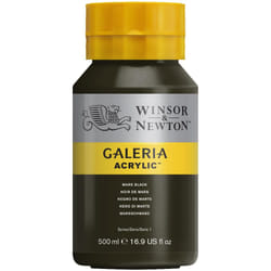 Winsor & Newton Galeria Acrylic peinture acrylique 500 ml Noir Pot
