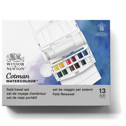 Coffret daquarelle Cotman Field Plus 12 demi-godets - WINSOR & NEWTON - pour peindre en extérieur
