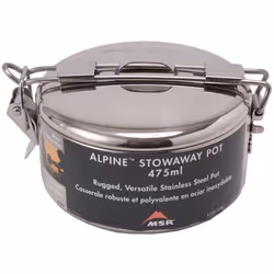 MSR Alpine Stowaway, Pot, Acier inoxydable, 0,475 L, Acier inoxydable, Acier inoxydable, Métal