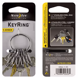 Nite Ize KeyRing, Mousqueton, Acier inoxydable, Acier inoxydable, 22 g