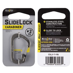 Nite Ize SlideLock Mousqueton à verrou Offset-D Acier inoxydable 1 pièce(s)