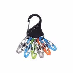 6 polycarbonate s-biner micro verrous avec centre twist-to-lock levier Design unique combine un mousqueton corps et séparées  ...