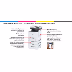 Xerox VersaLink C625 A4 50 ppm - Copie/Impression/Numérisation/Fax recto verso PS3 PCL5e/6 2 magasins 650 feuilles - Vue supplémentaire 19