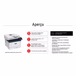 Xerox B315 copie/impression/numérisation/télécopie recto verso sans fil A4, 40 ppm, PS3 PCL5e/6, 2 magasins, 350 feuilles - Vue supplémentaire 11