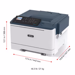 Xerox C310 Imprimante recto verso sans fil A4 33 ppm, PS3 PCL5e/6, 2 magasins Total 251 feuilles - Vue supplémentaire 12