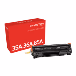 Everyday Toner Noir ™ de compatible avec HP 35A/ 36A/ 85A/ (CB435A/ CB436A/ CE285A/ CRG-125), Capacité standard, 2000 pages,  ...