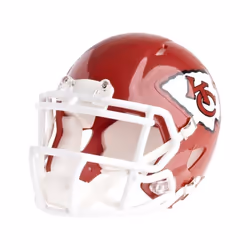 Mini Casque de Football - Riddell - NFL Speed - Kansas City Chiefs - Rouge et or - Taille 5 pouces