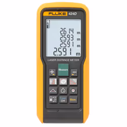 Fluke 424D, Mètre laser portable, ft, m, Gris, Jaune, Numérique, LCD, 4 lignes