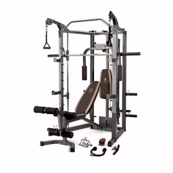 Cage Smith Marcy SM-4008 - 4 postes de rangements - Compatible disques standard et olympiques