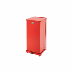 Rubbermaid FGST24EPLRD, 49 L, Rectangulaire, Métal, Rouge, Plastique, Pédale
