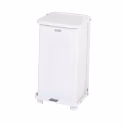 Rubbermaid The Defenders ST24E, 45,4 L, Carré, Acier, Blanc, Pédale, CSFM, FM, UL, OSHA